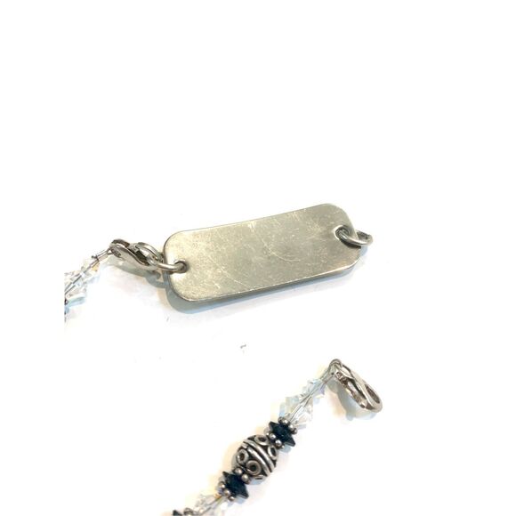 Medic Alert Handmade Black Clear Crystal Bracelet #medical - Picture 5 of 6